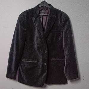 INC Blazer Men Velvet Black